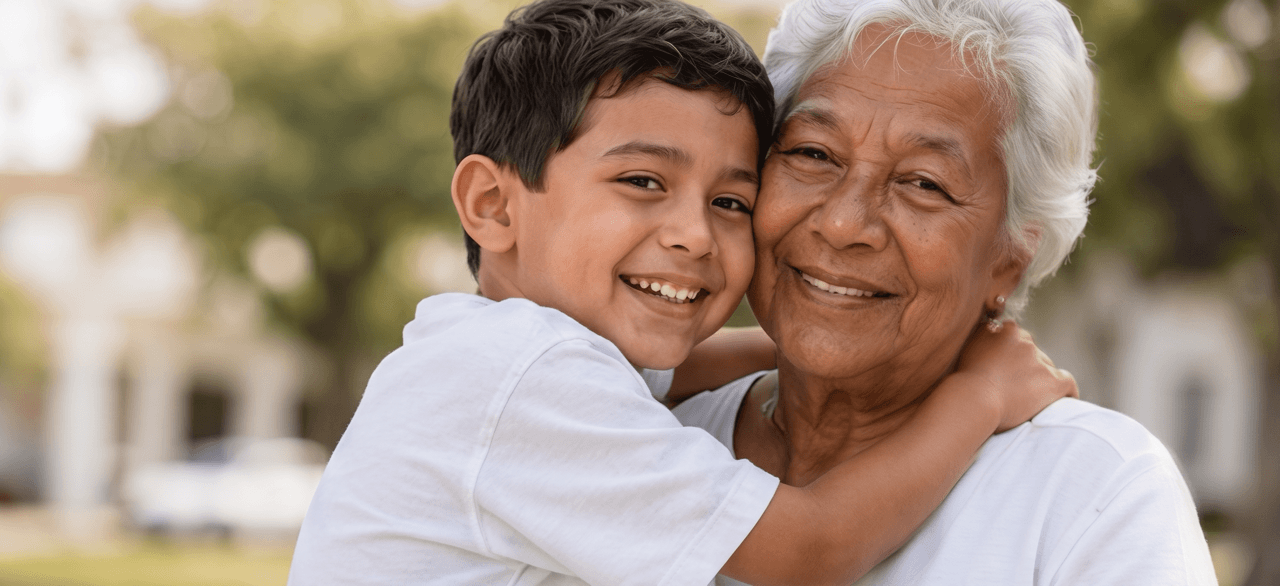 Grandmother and child