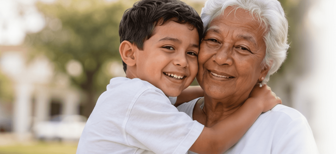 Grandmother and child